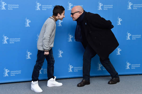 The director with the kid protagonist of the movie Samuele Pucillo